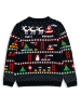 Threadboys Weihnachtspullover Xmas Jumper Level in Schwarz