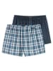 Schiesser Web-Boxershorts 2er Pack in Blau