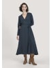 Hessnatur Wickelkleid Knöchellang in dunkles petrol