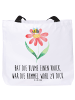 Mr. & Mrs. Panda Tasche Hummel Blume mit Spruch in Weiß