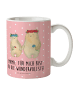 Mr. & Mrs. Panda Kindertasse Bären mit Blumenkranz mit Spruch in Rot Pastell