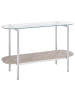 Beliani Konsolentisch LOVELL in Silber/Braun - (W) 120 x (H) 76 x (L) 41 cm