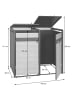 MCW XL 2er/4er-Mülltonnenverkleidung J82, Kirsche-Holzoptik dunkelbraun