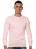 FIOCEO Pullover in rosa/weiss