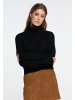 IZIA Damen Strick Rollkragenpullover in Schwarz