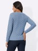 Sieh an! Ajour-Pullover in bleu
