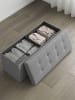 SONGMICS Sitzbank Minota in Hellgrau - (B)110 x (H)38 x (T)38 cm