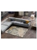 Atticgo Kurzflor-Teppich FLORES SUNSET in grau / beige