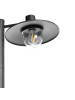 Beliani Außenlaterne BARALIA in Schwarz - (W) 65 x (H) 205 x (L) 30 cm