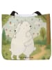 Mr. & Mrs. Panda Tasche Eisbär Umarmen Design ohne Spruch in Weiß