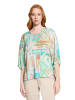 CARTOON Oversize-Bluse mit Muster in Grün/Violett