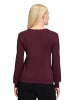 BETTY & CO Strickpullover mit Strickdetails in Dark Aubergine
