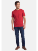 Redmond T-Shirt Basic in Rot / schwarz