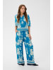 SAINT TROPEZ Casual Hose RashedaSZ Lockere Passform in Vallarta Blue Flower Bouquet