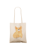 Mr. & Mrs. Panda Shopping Tasche Corgie ohne Spruch in Creme