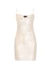 faina Women Dress in cream metallic