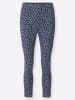 Sieh an! 7/8-Leggings in royalblau-bedruckt