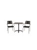 ebuy24 Cafétisch Colorado Schwarz 70 x 70 cm