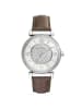 Michael Kors Catlin Uhr silber braun Lederarmband