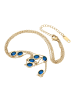 faina Women Necklace in Gold Royal Blue