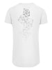 F4NT4STIC Long Cut T-Shirt Geometrics Abstract in weiß