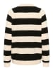 SAINT TROPEZ Strickpullover GarbieSZ Lockere Passform in Ice Black Stripe