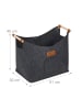 relaxdays Kaminholzkorb in Grau - 50 L