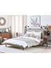 Beliani Doppelbett COLMAR in Beige/Braun - (W) 192 x (H) 107 x (L) 215 cm