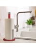 relaxdays Küchenrollenhalter in Rot/ Silber - (H)35 x Ø15 cm