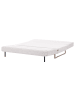 Beliani Schlafsofa JERSLEV in Weiß/Braun - (W) 150 x (H) 87 x (L) 84 cm