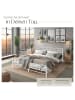tectake Metallbett 140 x 200 cm mit robustem Stahlgestell und Holzlattenrost