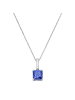 Giorgio Martello Milano Kette Anhänger Mit Zirkonia Oder Kristallstein in Blau