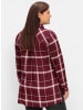 sheego Hemdbluse in weinrot-kariert