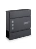 relaxdays Briefkasten in Anthrazit - (B)37 x (H)37 x (T)12 cm