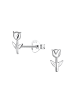 Alexander York Kinderohrstecker TULPE in 925 Sterling Silber, 2-tlg. in silver