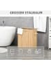 HOMCOM Wäschekorb-54,2L x 35,2B x 59,5H cm-Naturholz