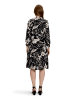 Betty Barclay Hemdblusenkleid mit Bindegürtel in Schwarz/Beige