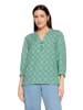 CARTOON Casual-Bluse mit Raffung in Green/Blue