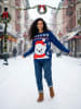 United Labels Winterpullover Eisbär Winter Strick Pullover Sweatshirt Ugly Sweater in blau