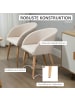 HOMCOM Essstühle-56L x 55B x 74H cm-Beige
