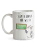 Mr. & Mrs. Panda Tasse Panda Lehrer mit Spruch in Weiß
