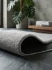 KADIMA DESIGN Kurzflorteppich Uni Antirutsch pflegeleicht Wohnzimmer Schlafzimmer in Grau
