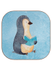 Mr. & Mrs. Panda Untersetzer für Gläser Pinguin Buch ohne Spruch in Eisblau