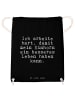 Mr. & Mrs. Panda Gym Bag Ich arbeite hart, damit... mit Spruch in Schwarz