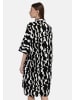 DreiMaster Klassik Damen Hemdkleid in Schwarz Weiss