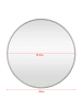 en.casa Wandspiegel Ordona in Grau (D)60cm