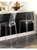 Beliani 2-tlg Barhocker WELLINGTON in Transparent