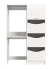 ebuy24 Waschmaschinenschrank Free (2-teilig) Weiß 126 x 68 cm