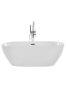 Beliani Freistehende Badewannen NEVIS in Weiß/Silber - (W) 75 x (H) 58 x (L) 160 cm