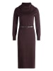 Zero  Strickkleid mit Gürtel in Chocolate Plum